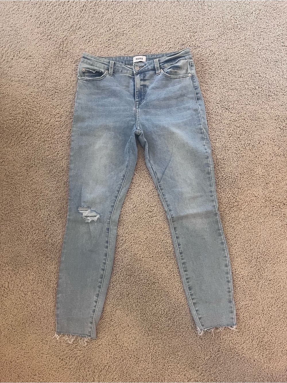 Pistola Audrey Light Blue Skinny Distressed Jeans